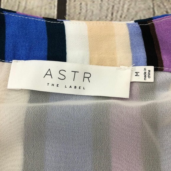 Astr Striped Midi Uneven Hem Skirt Size M - Picture 9 of 11